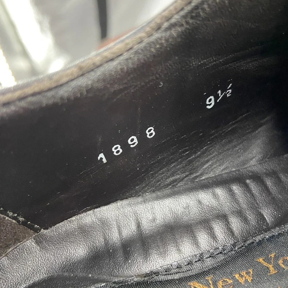 To Boot New York Winston 1898 Mens 9.5 Dress Shoes Black Leather Lace Up Derby